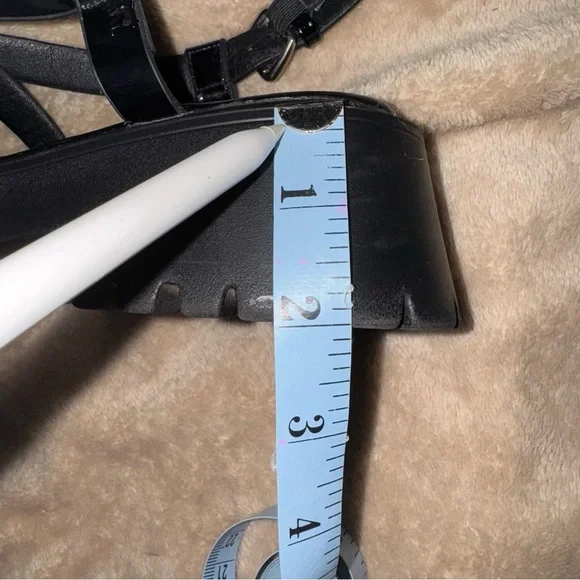 Dolls Kill Weeboo Lowkey Vacay Gladiator 2” Heel Sandals Black Women’s Size 6.5 - Picture 7 of 8